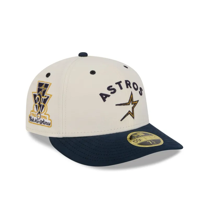 Houston Astros Vintage Stack Low Profile 59FIFTY Fitted Hat sold by New Era