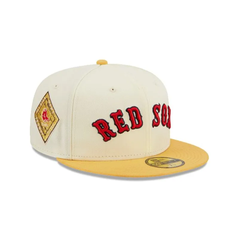 Boston Red Sox Cooperstown Chrome 59FIFTY Fitted Hat made by New Era