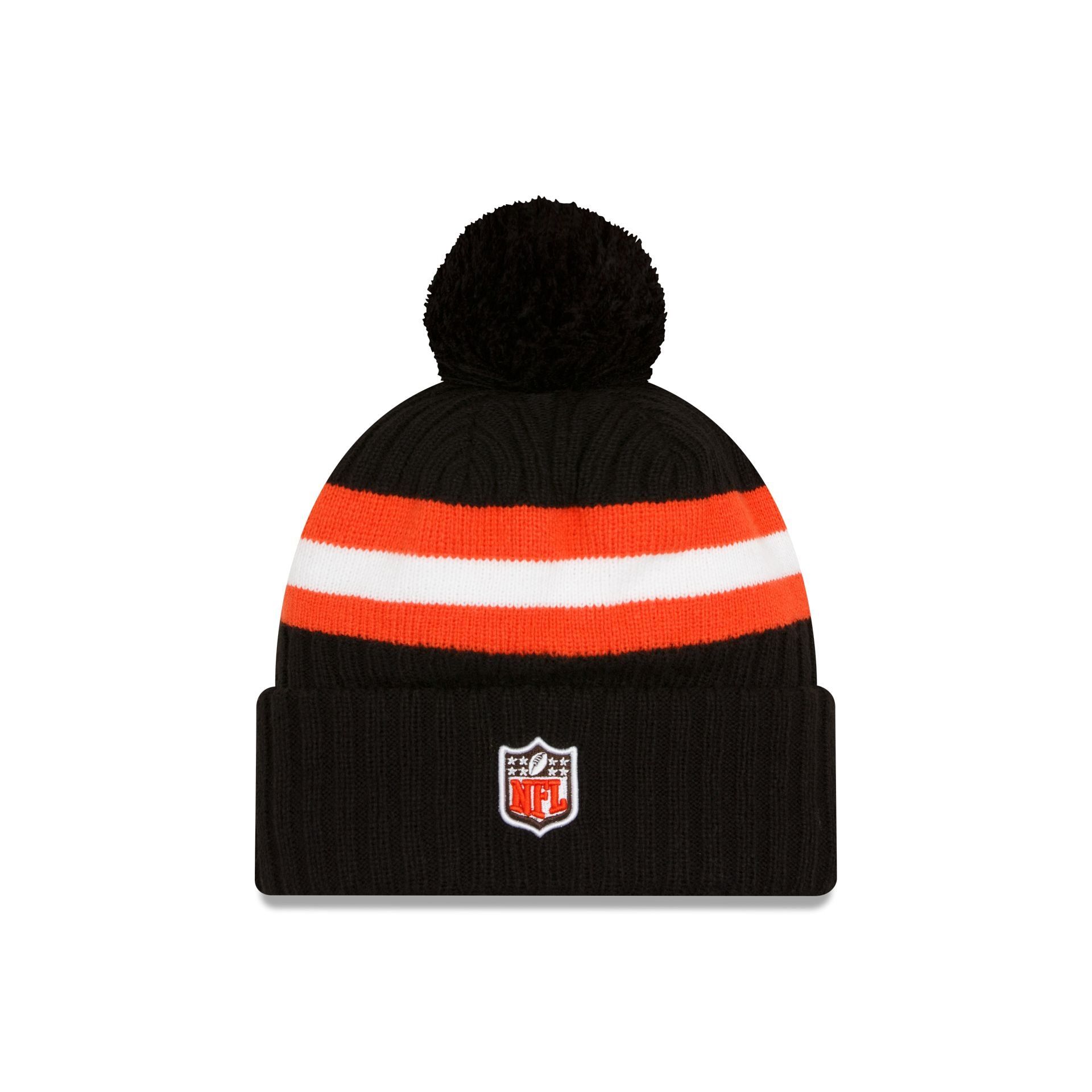 Cleveland Browns 2023 Cold Weather Black Pom Knit Hat sold by New Era product image thumbnail 2