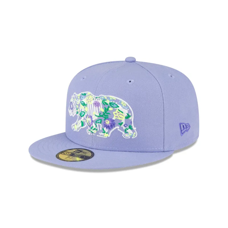 Day of the Dead Bear Lavender 59FIFTY Fitted Hat sold by New Era
