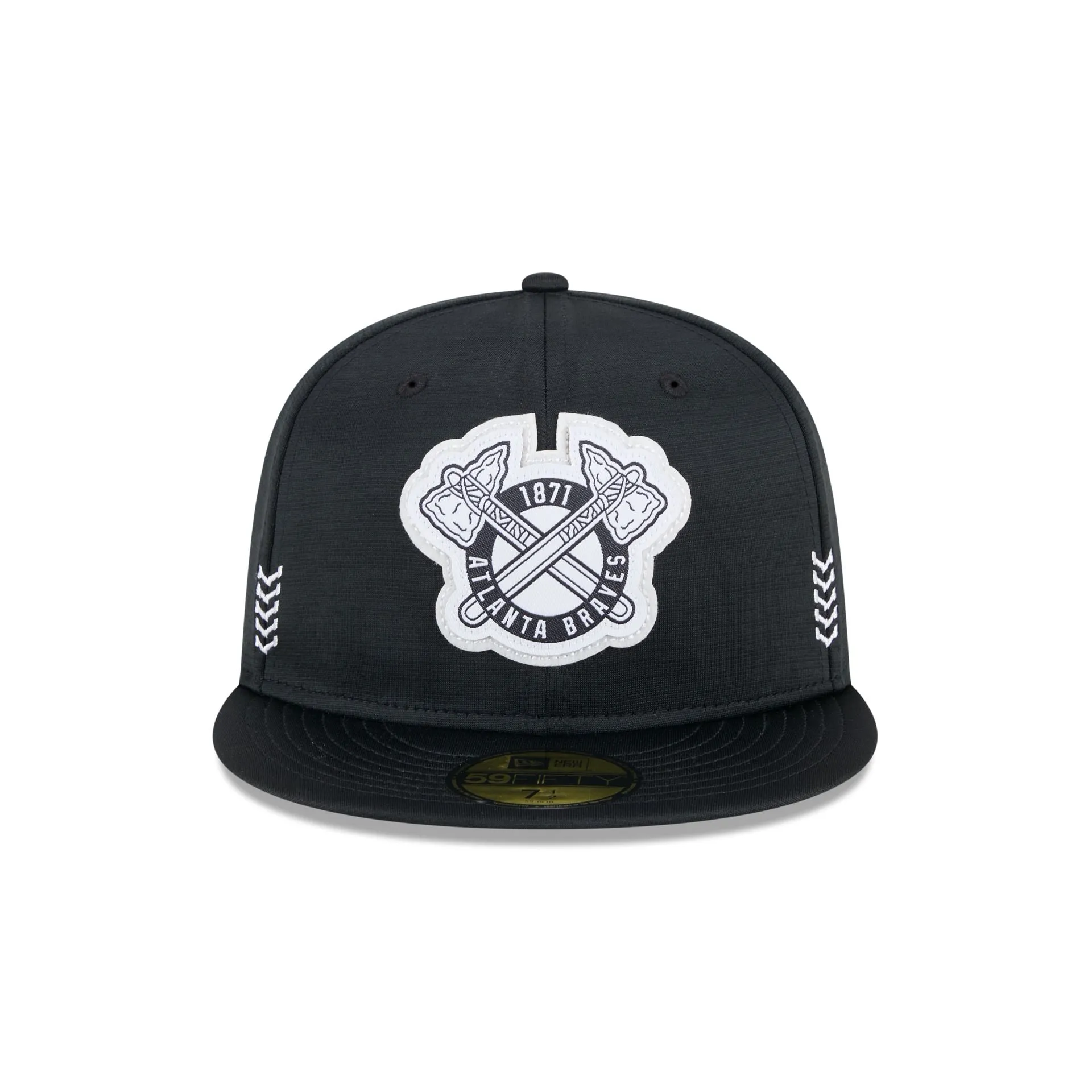 Atlanta Braves 2024 Clubhouse Black 59FIFTY Fitted Hat sold by New Era product image thumbnail 2