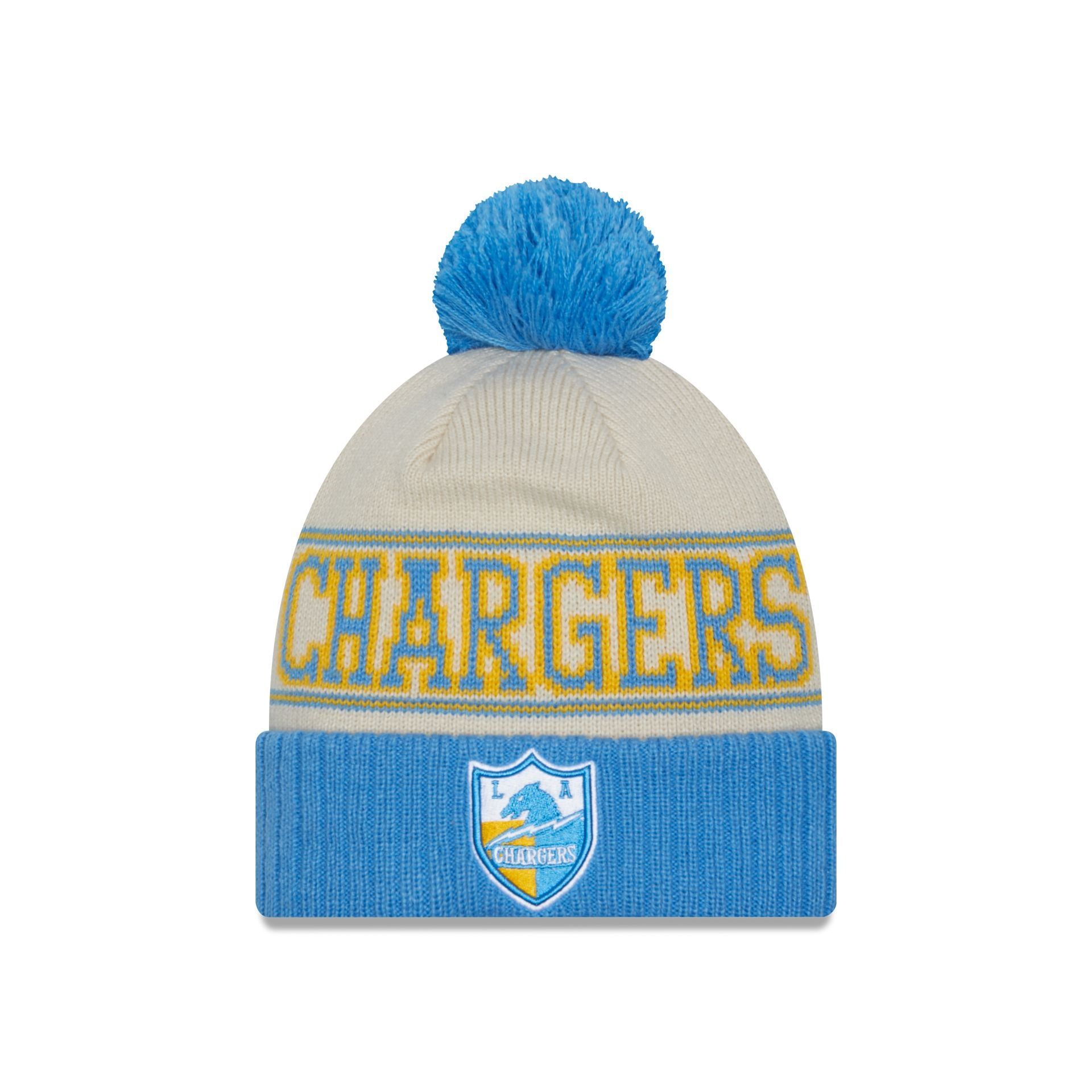 Los Angeles Chargers 2023 Cold Weather Historic Pom Knit Hat sold by New Era