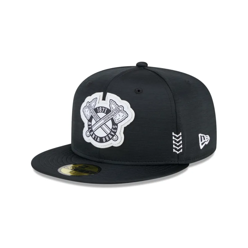 Atlanta Braves 2024 Clubhouse Black 59FIFTY Fitted Hat sold by New Era