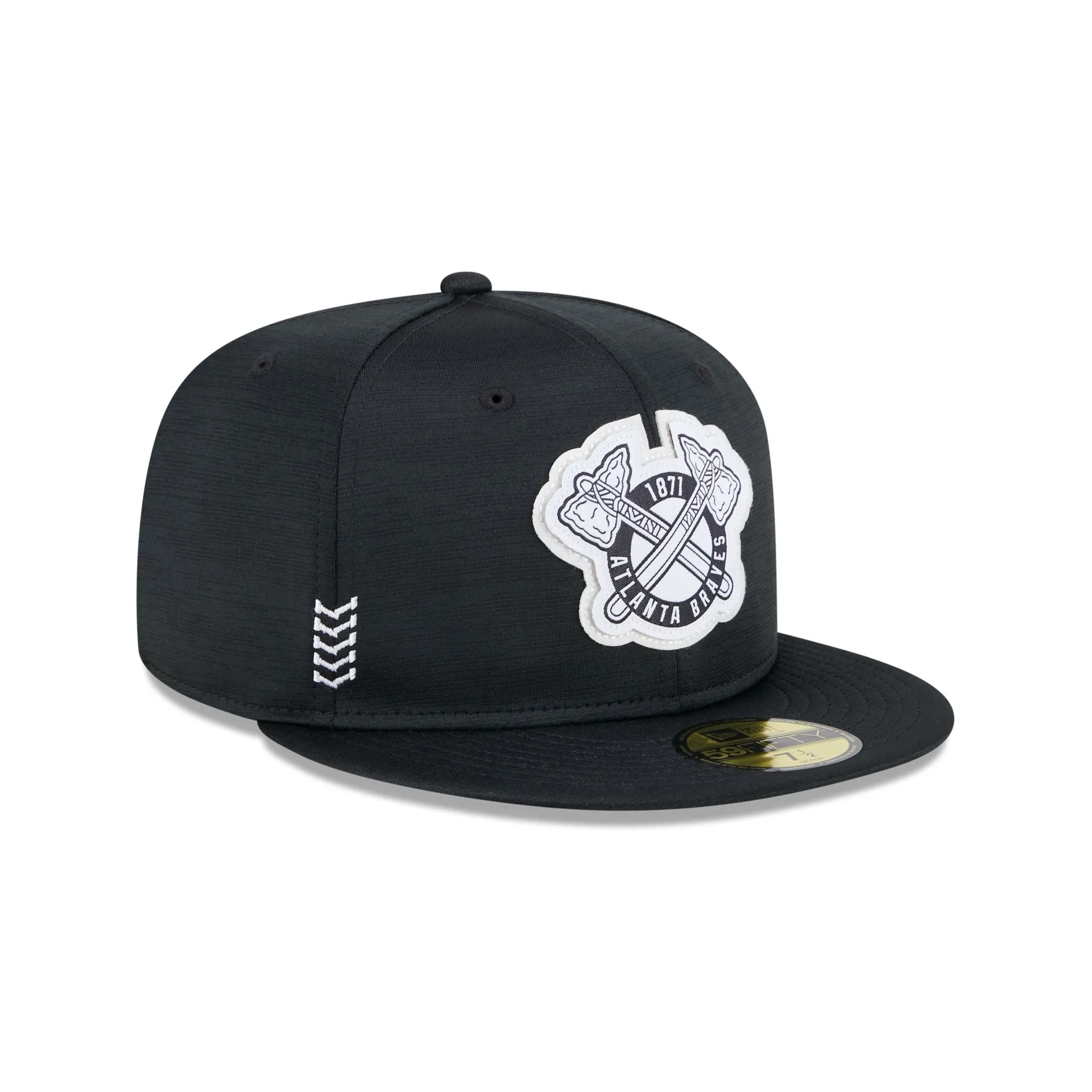 Atlanta Braves 2024 Clubhouse Black 59FIFTY Fitted Hat sold by New Era product image thumbnail 3