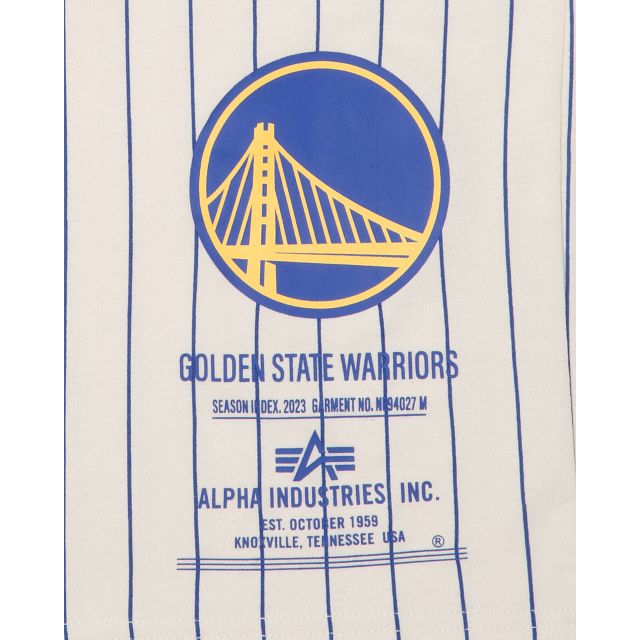 Alpha Industries X Golden State Warriors Striped T-Shirt sold by New Era product image thumbnail 3
