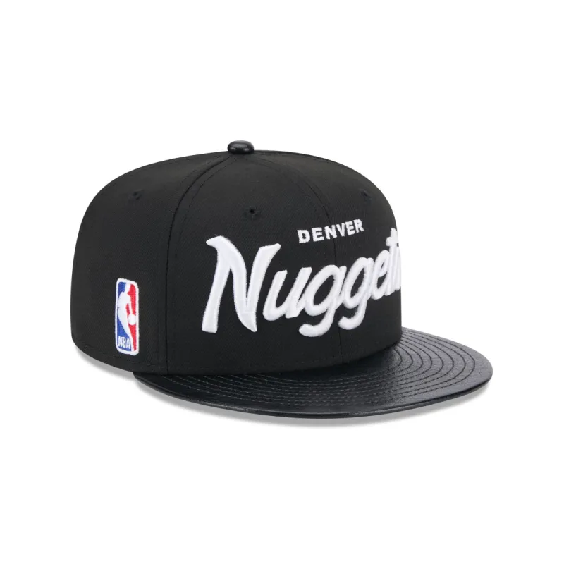 Denver Nuggets Faux Leather Visor 9FIFTY Snapback Hat sold by New Era