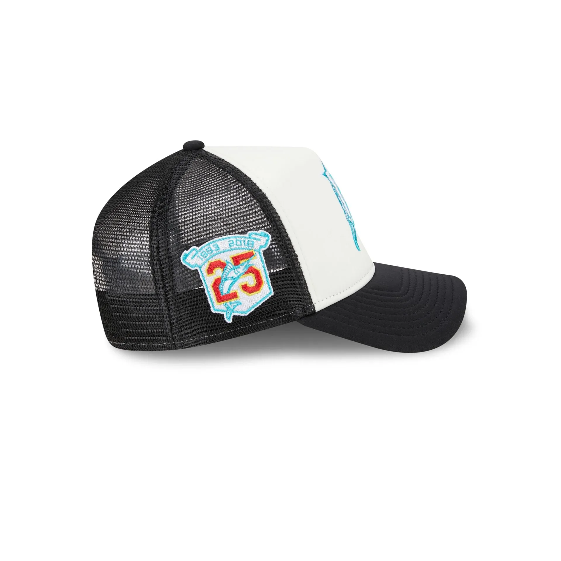 Miami Marlins Checkered Flag 9FORTY A-Frame Trucker Hat sold by New Era product image thumbnail 4