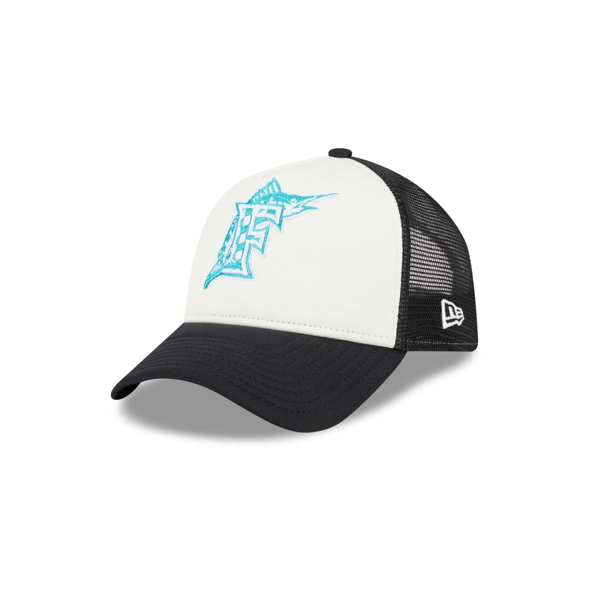 Miami Marlins Checkered Flag 9FORTY A-Frame Trucker Hat sold by New Era product image thumbnail 3