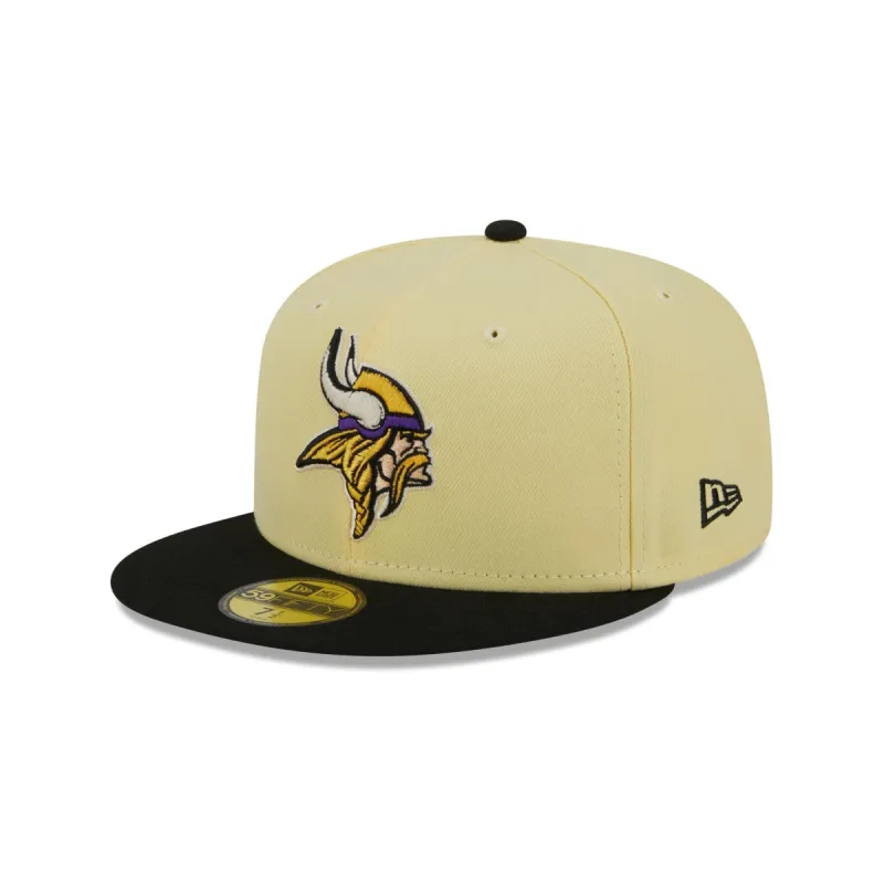 Minnesota Vikings Soft Yellow 59FIFTY Fitted Hat made by New Era