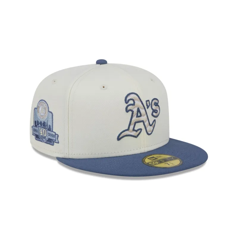 Oakland Athletics Wavy Chainstitch 59FIFTY Fitted Hat sold by New Era