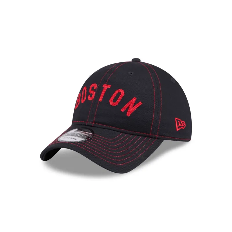 Boston Red Sox Team Stitch 9TWENTY Adjustable Hat sold by New Era