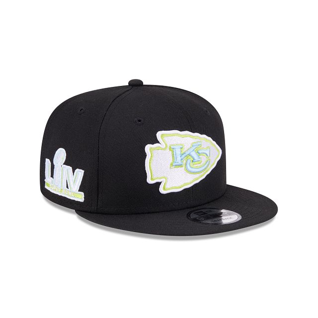 Kansas City Chiefs Color Pack Black 9FIFTY Snapback Hat sold by New Era
