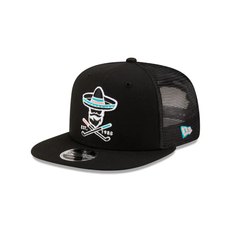 Almigos X New Era Black 9FIFTY Original Fit Trucker sold by New Era