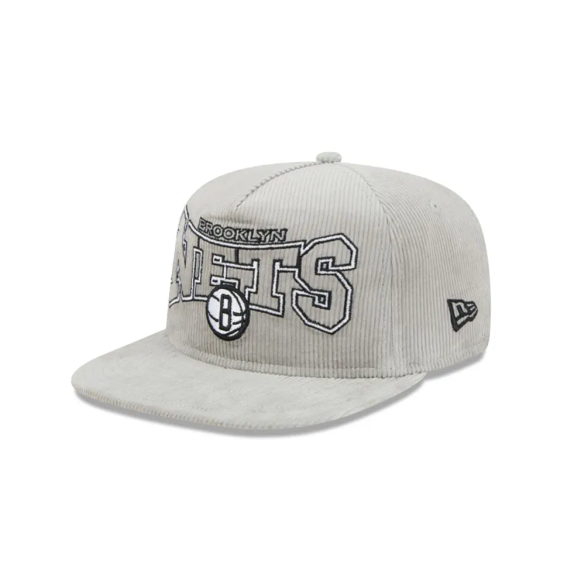 Brooklyn Nets Gray Cord Golfer Hat sold by New Era