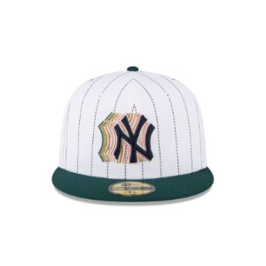 Just Caps White Pinstripe New York Yankees 59FIFTY Fitted sold by New Era
