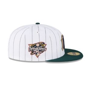 Just Caps White Pinstripe New York Yankees 59FIFTY Fitted sold by New Era