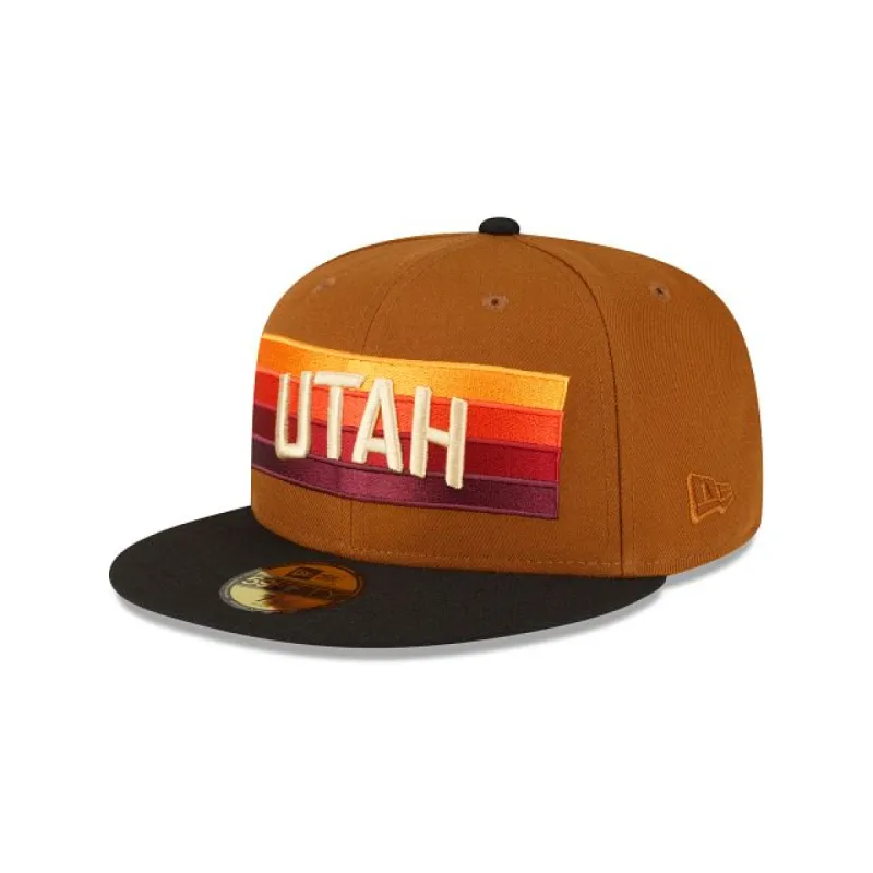 Just Caps Chestnut Utah Jazz 59FIFTY Fitted Hat sold by New Era