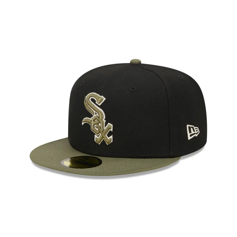 Chicago White Sox Khaki Green 59FIFTY Fitted Hat sold by New Era