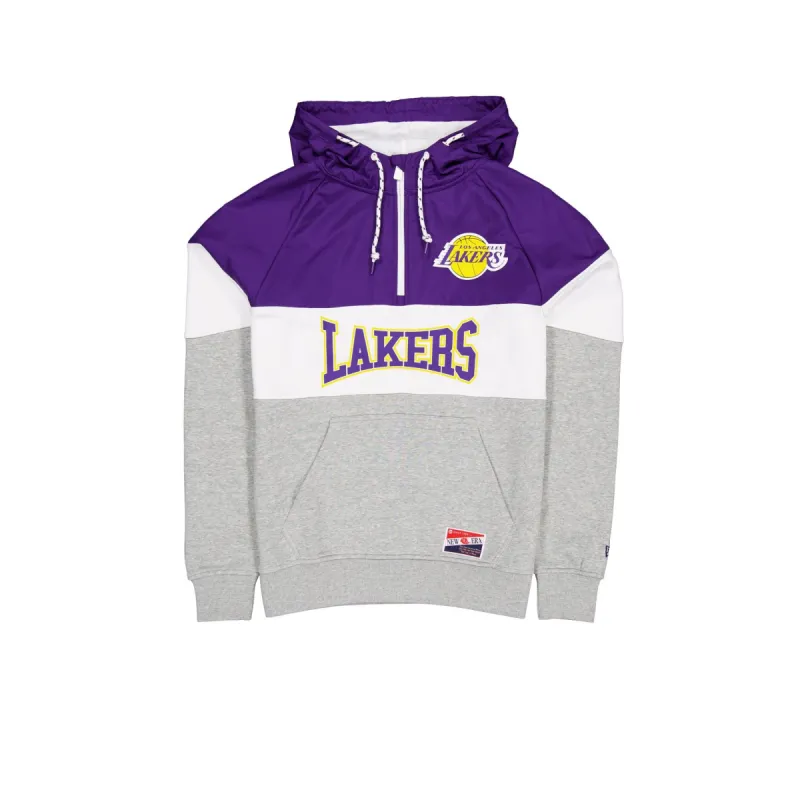 Los Angeles Lakers Throwback Color Block Hoodie sold by New Era