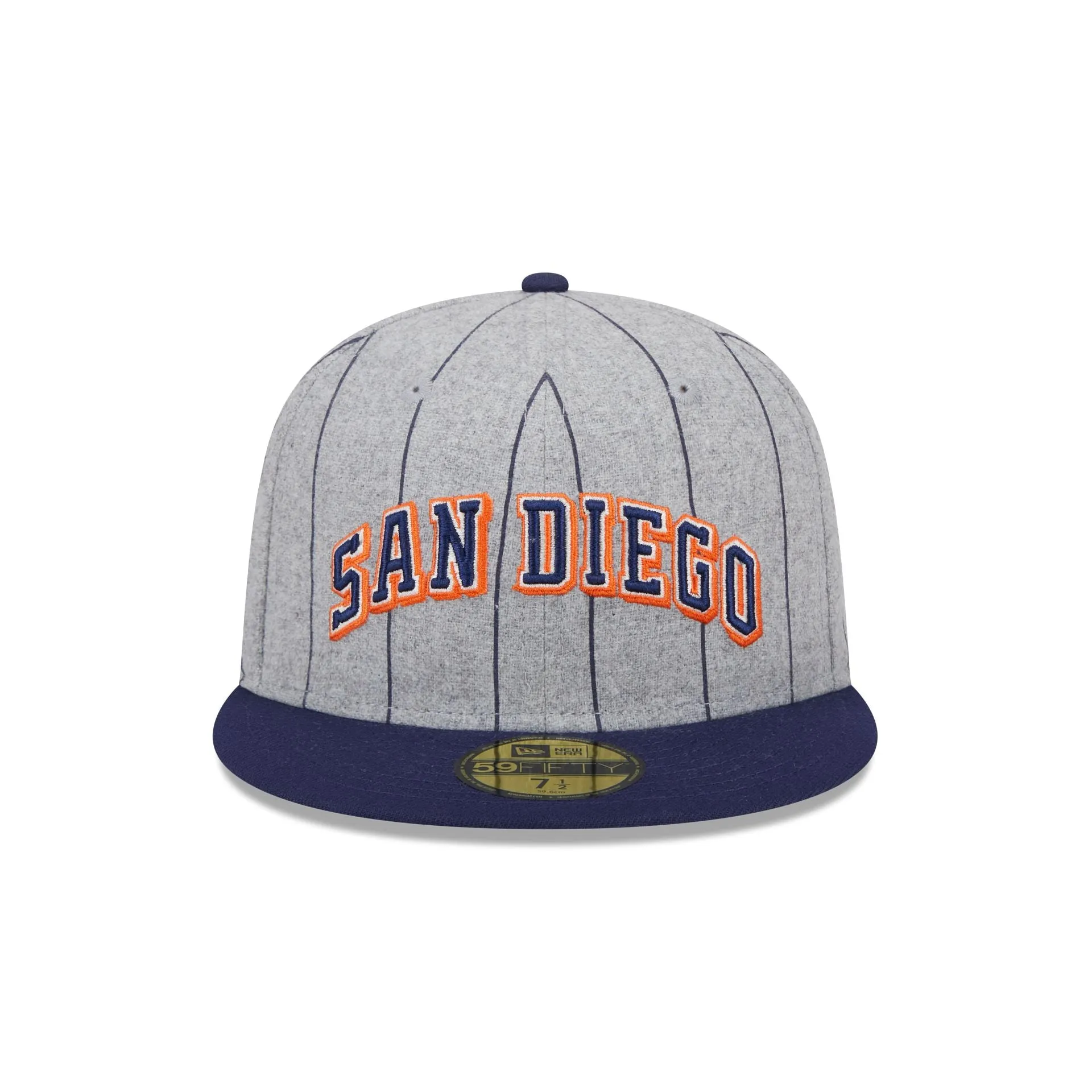 San Diego Padres Heather Pinstripe 59FIFTY Fitted Hat sold by New Era product image thumbnail 2