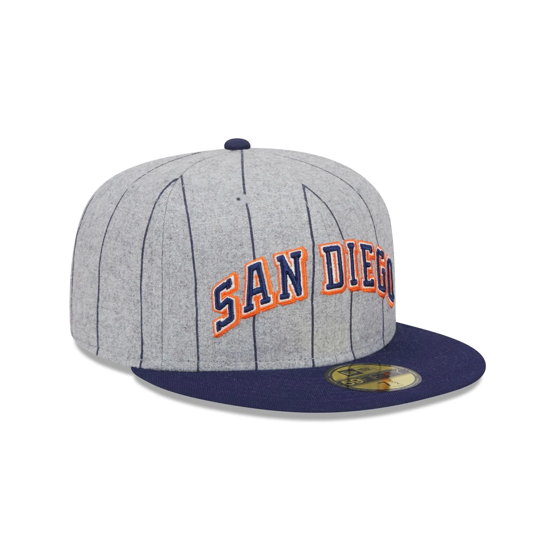 San Diego Padres Heather Pinstripe 59FIFTY Fitted Hat sold by New Era product image thumbnail 3
