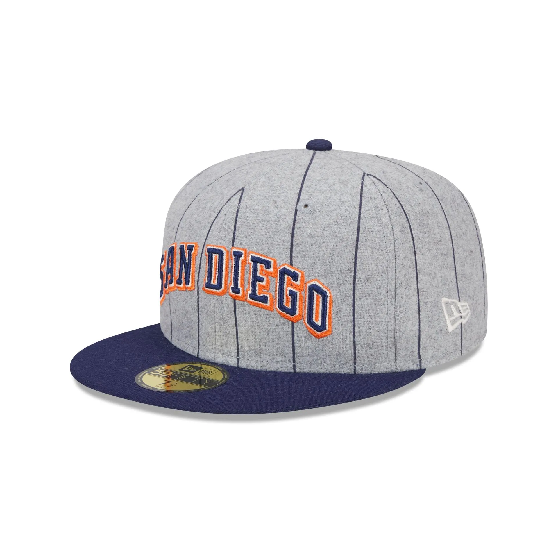 San Diego Padres Heather Pinstripe 59FIFTY Fitted Hat sold by New Era