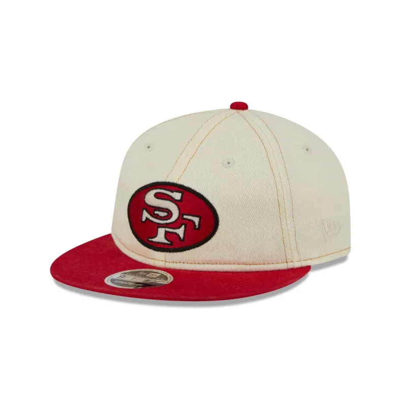 San Francisco 49ers Chrome Denim Retro Crown 9FIFTY Adjustable Hat sold by New Era