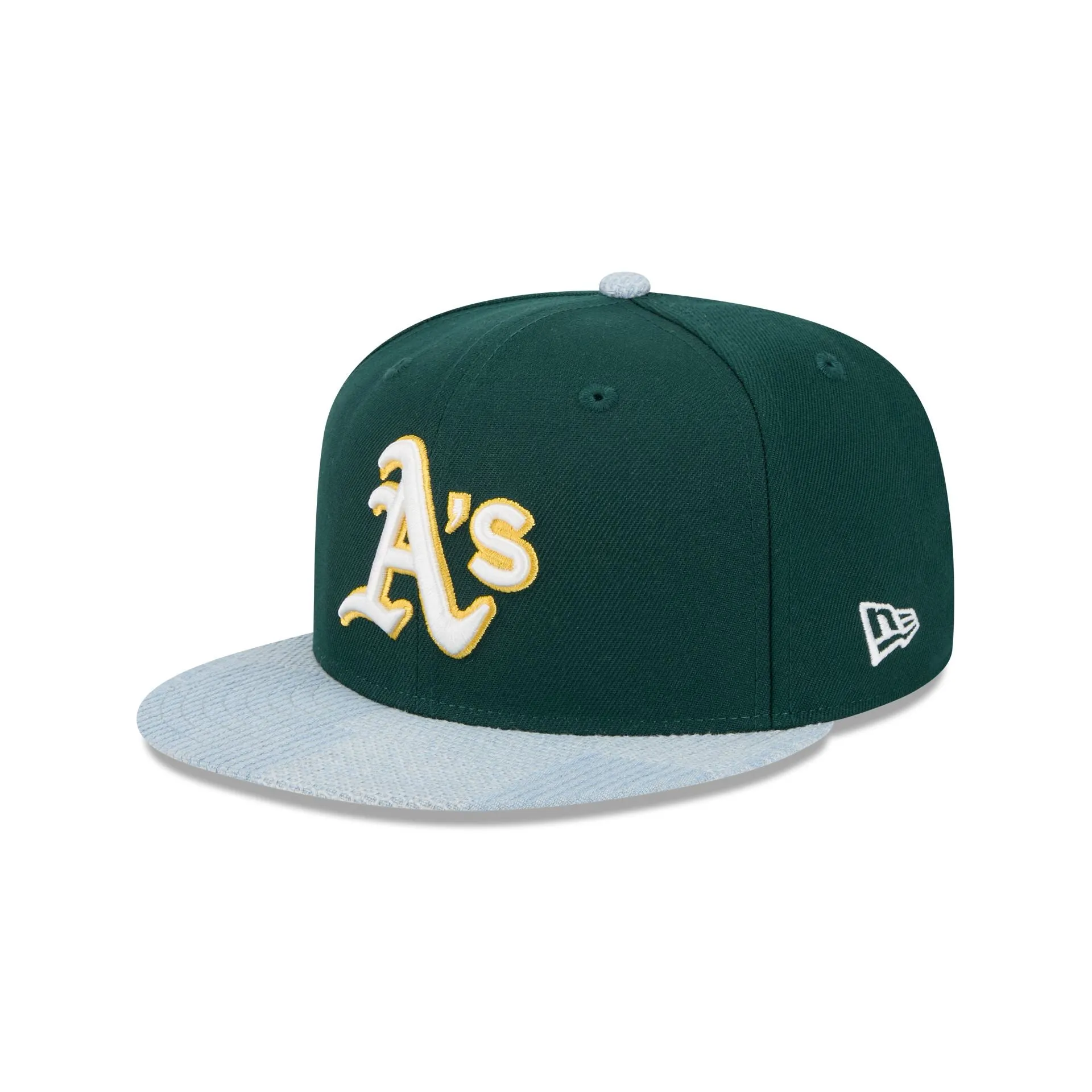 Oakland Athletics Patch Denim 59FIFTY Fitted Hat sold by New Era