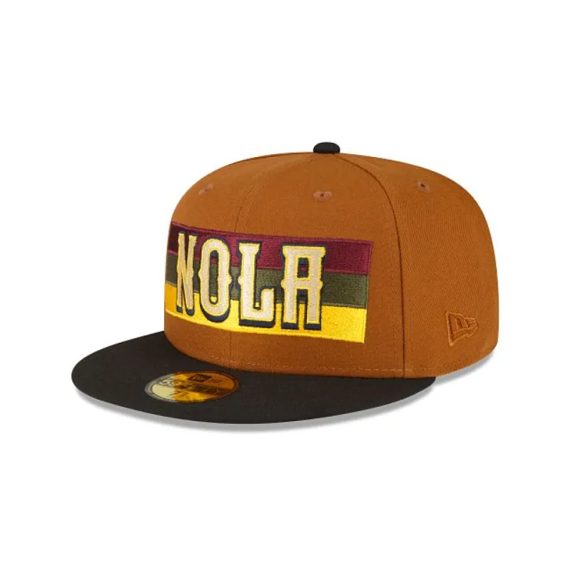 Just Caps Chestnut New Orleans Pelicans 59FIFTY Fitted Hat sold by New Era