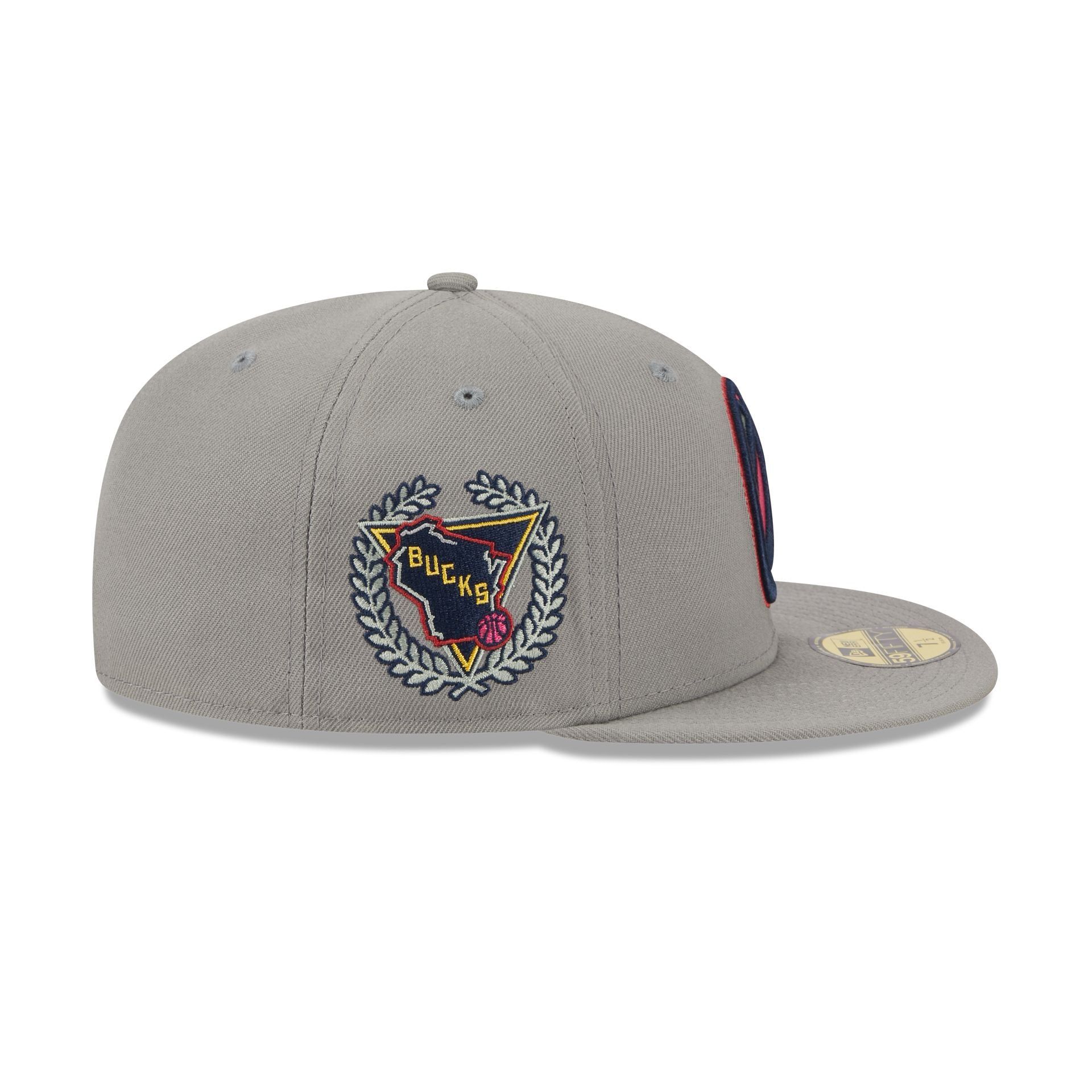 Milwaukee Bucks Color Pack Gray 59FIFTY Fitted Hat sold by New Era product image thumbnail 5