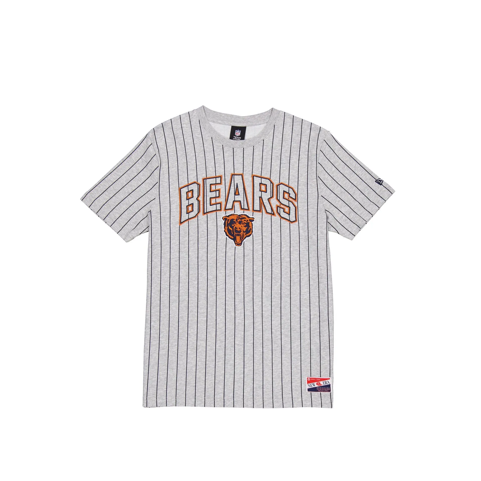 Chicago Bears Throwback Gray Pinstripe T-Shirt sold by New Era