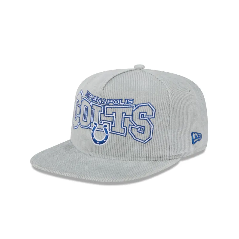Indianapolis Colts Gray Cord Golfer Hat sold by New Era