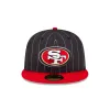 Just Caps Pinstripe San Francisco 49ers 59FIFTY Fitted Hat sold by New Era