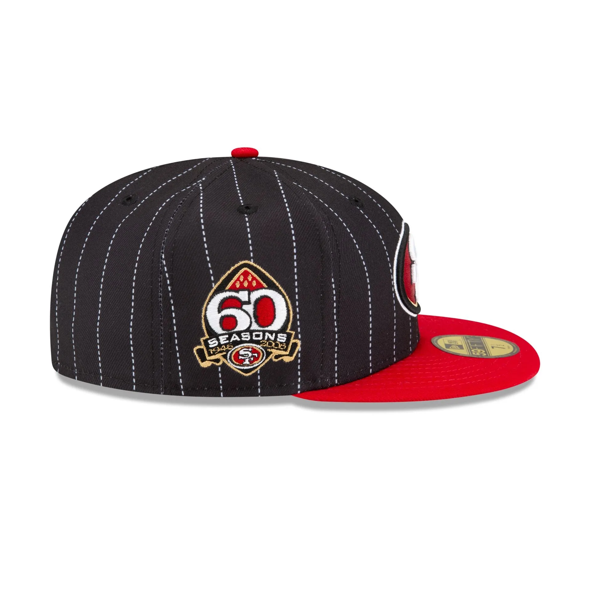 Just Caps Pinstripe San Francisco 49ers 59FIFTY Fitted Hat sold by New Era product image thumbnail 4