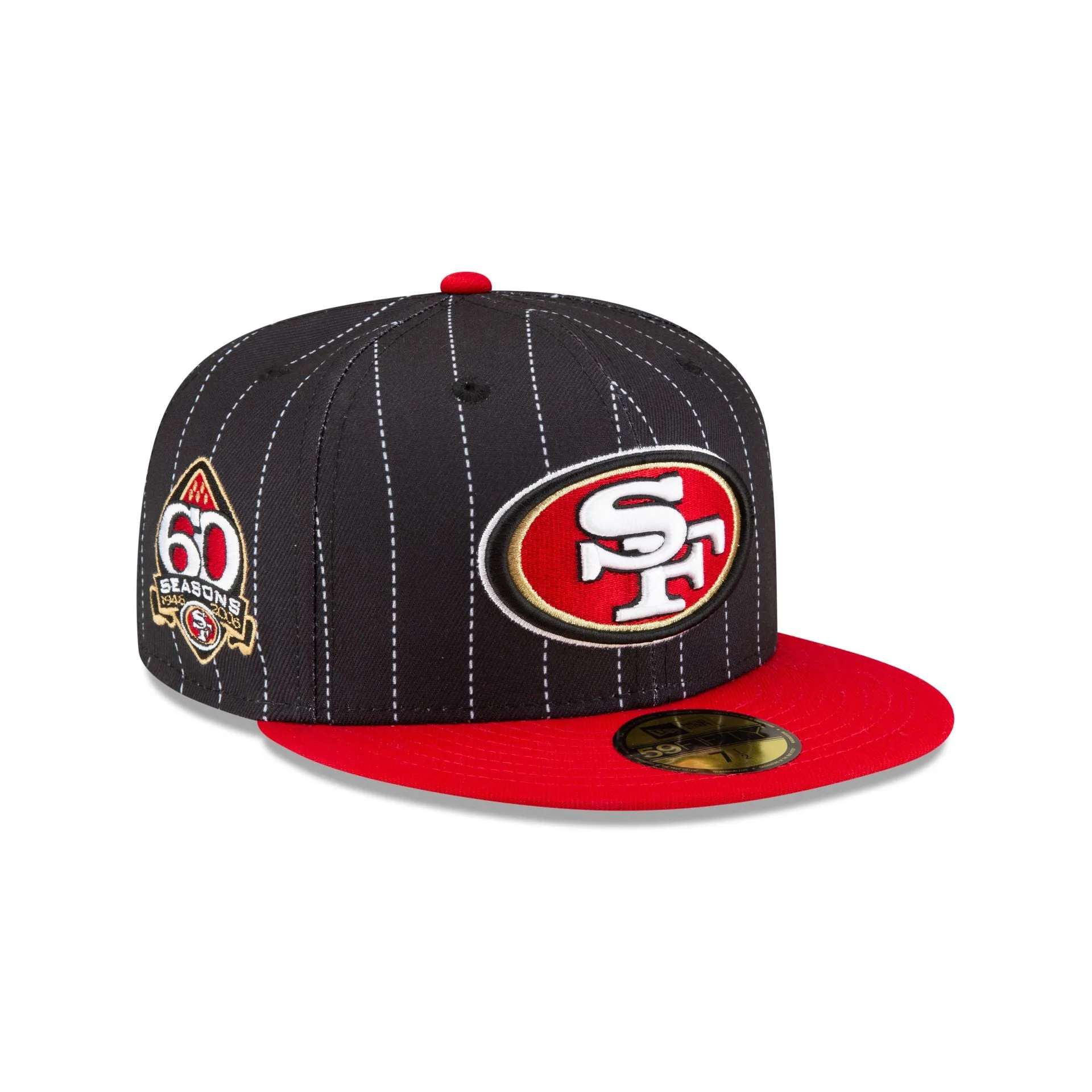 Just Caps Pinstripe San Francisco 49ers 59FIFTY Fitted Hat sold by New Era