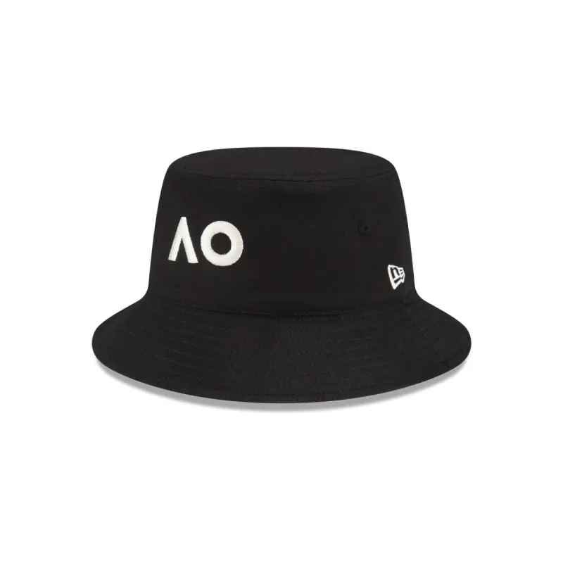 Australian Open Black Bucket Hat made by New Era