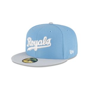 Just Caps Gray Visor Kansas City Royals 59FIFTY Fitted Hat sold by New Era