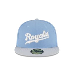 Just Caps Gray Visor Kansas City Royals 59FIFTY Fitted Hat sold by New Era