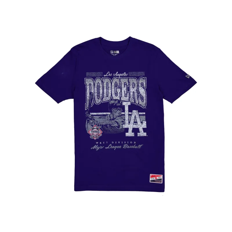 Los Angeles Dodgers Throwback Distress T-Shirt sold by New Era