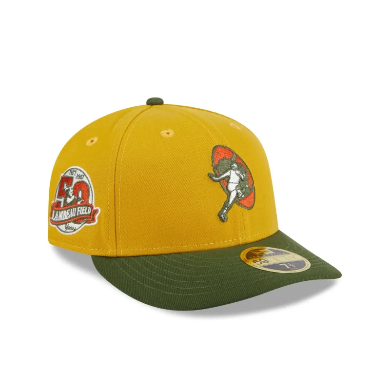 Green Bay Packers Cinnamon Sage Low Profile 59FIFTY Fitted Hat sold by New Era