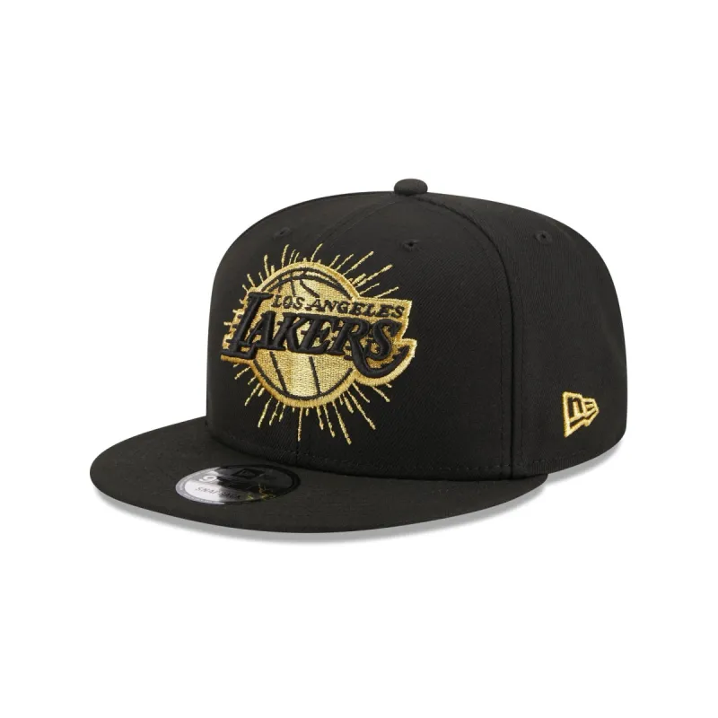 Los Angeles Lakers Metallic Logo 9FIFTY Snapback Hat sold by New Era