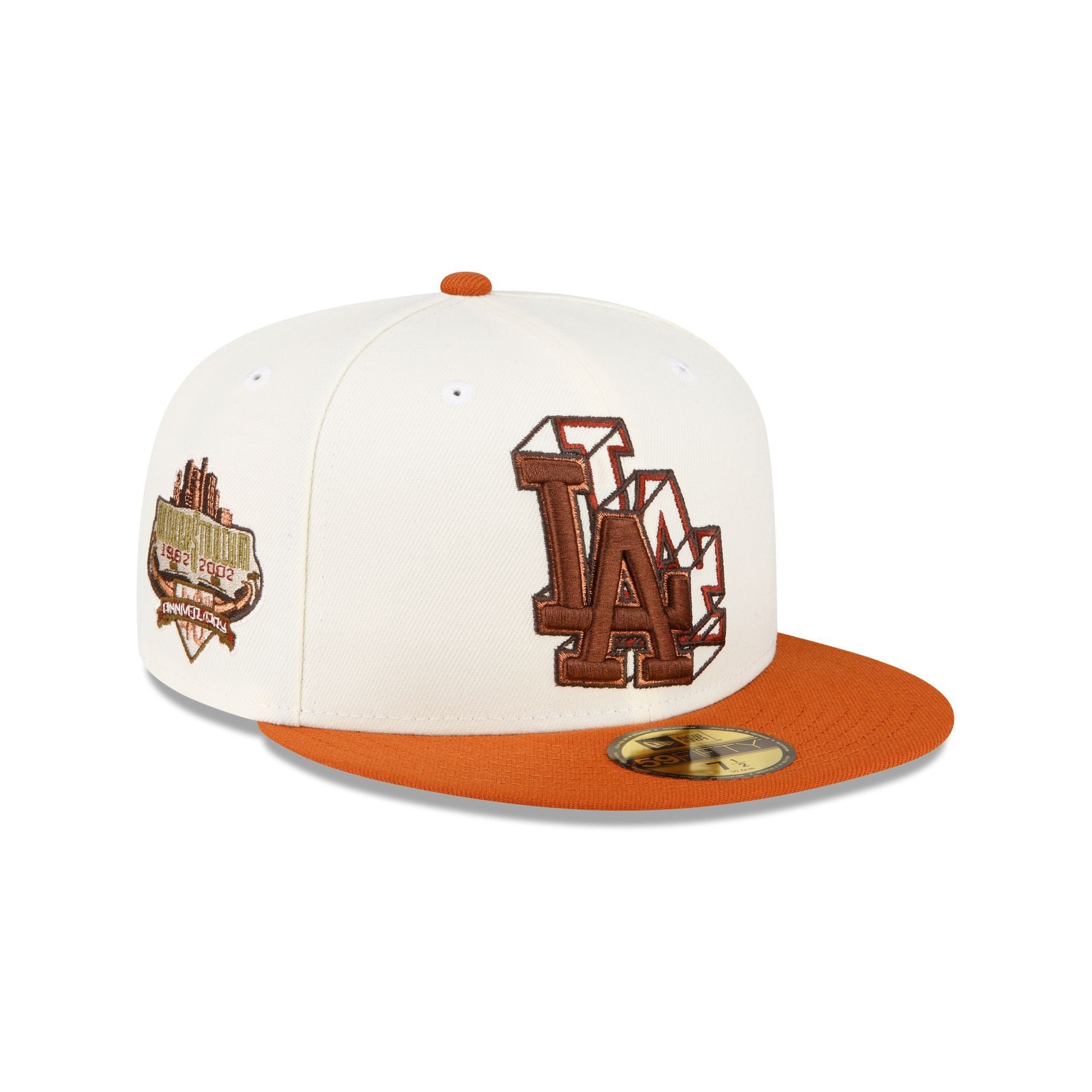 Just Caps Rust Orange Los Angeles Dodgers 59FIFTY Fitted Hat sold by New Era