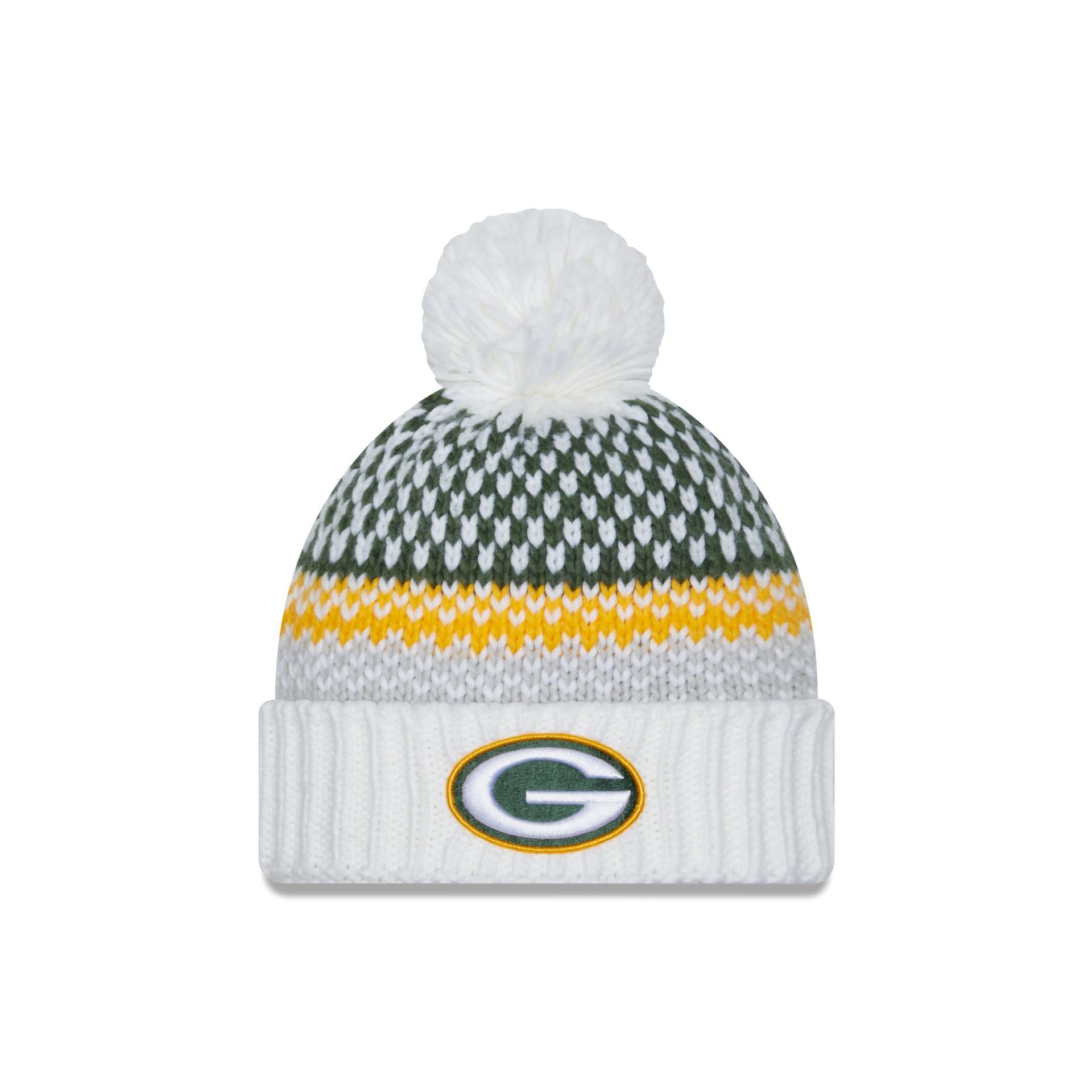 Green Bay Packers 2023 Cold Weather Women's Pom Knit Hat sold by New Era