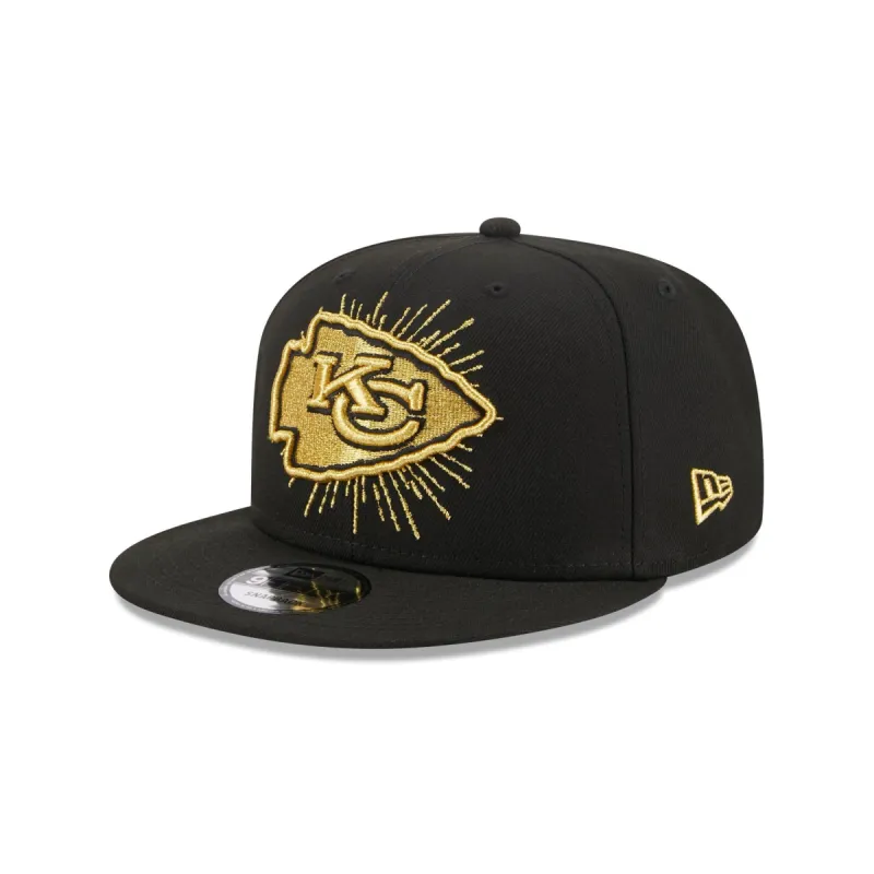 Kansas City Chiefs Metallic Logo 9FIFTY Snapback Hat sold by New Era