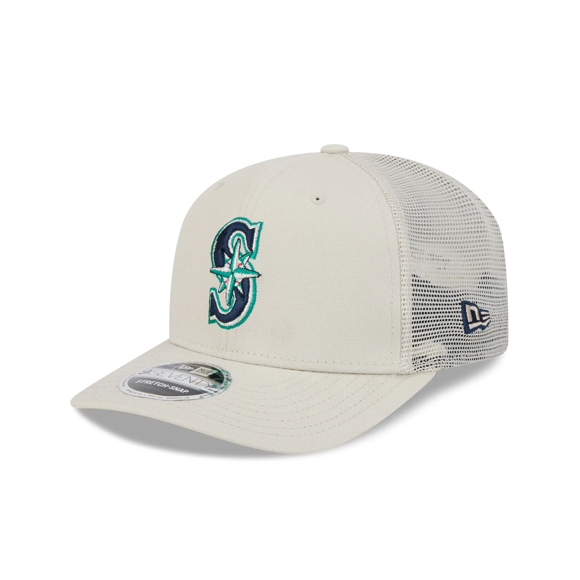 Seattle Mariners Canvas 9SEVENTY Trucker Hat sold by New Era