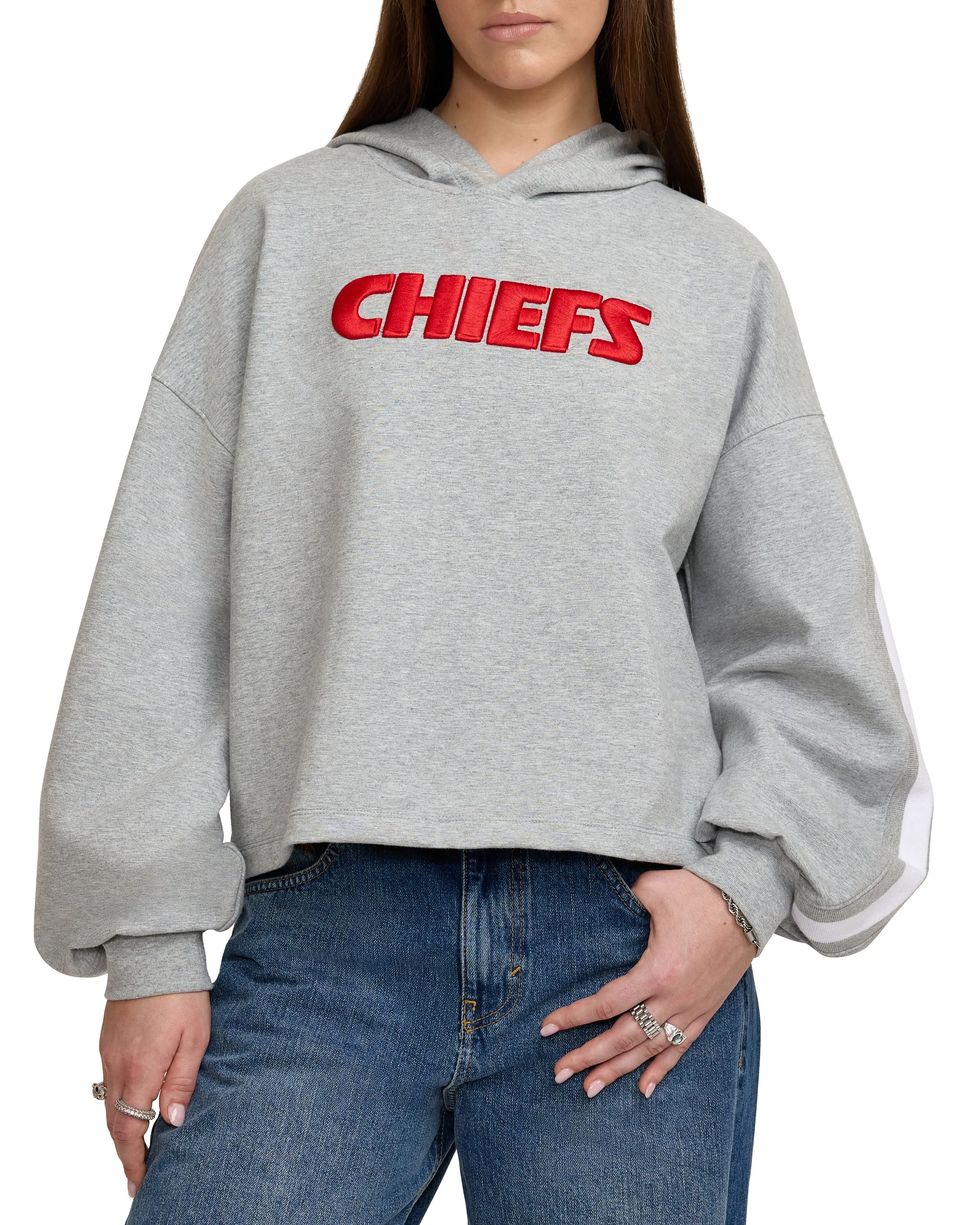 Las Vegas Raiders Gray Logo Select Women's Hoodie sold by New Era product image thumbnail 2