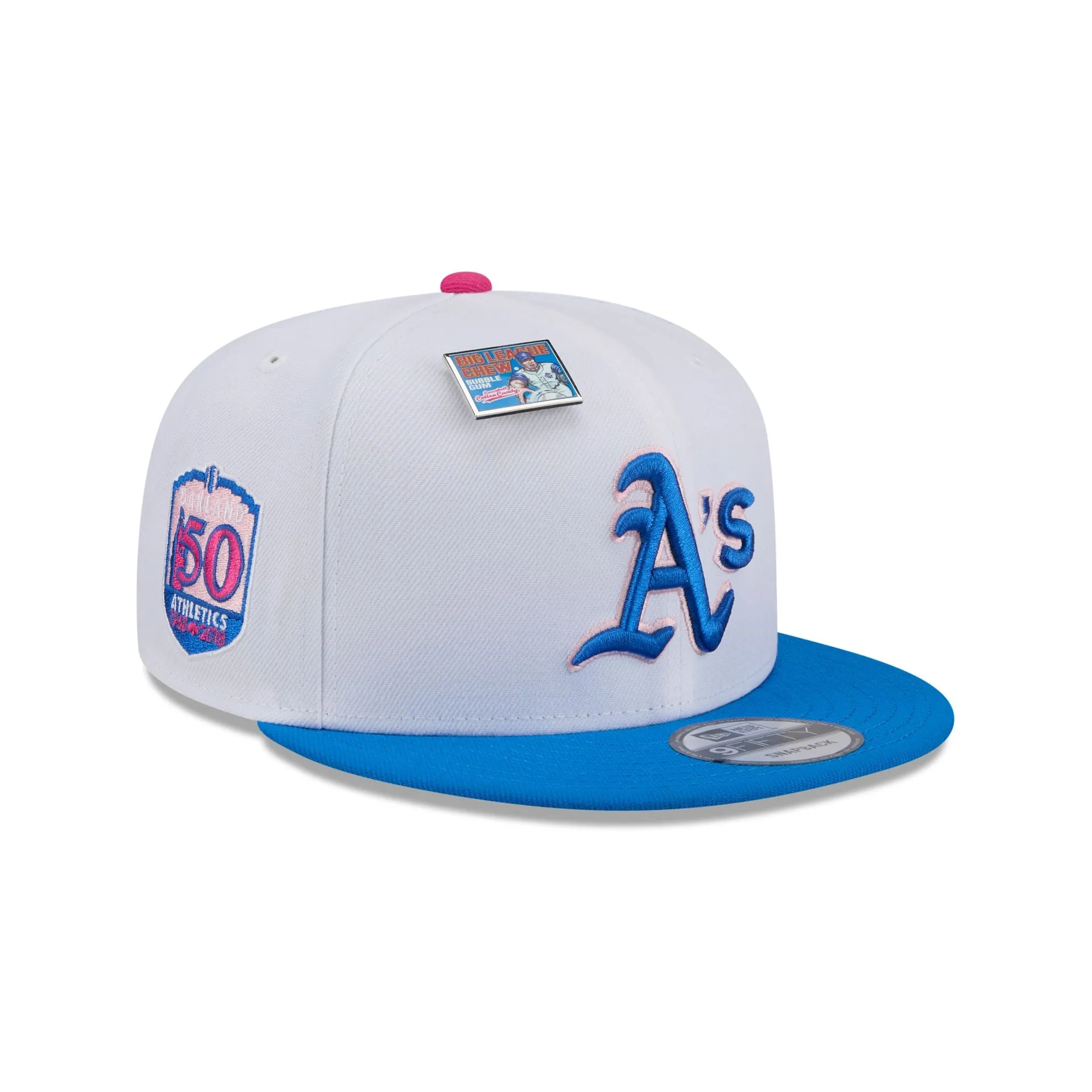 Big League Chew X Oakland Athletics Cotton Candy 9FIFTY Snapback Hat sold by New Era