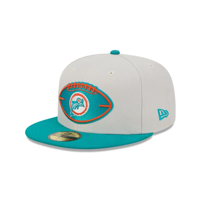 Miami Dolphins 2024 Historic Sideline 59FIFTY Fitted Hat sold by New Era
