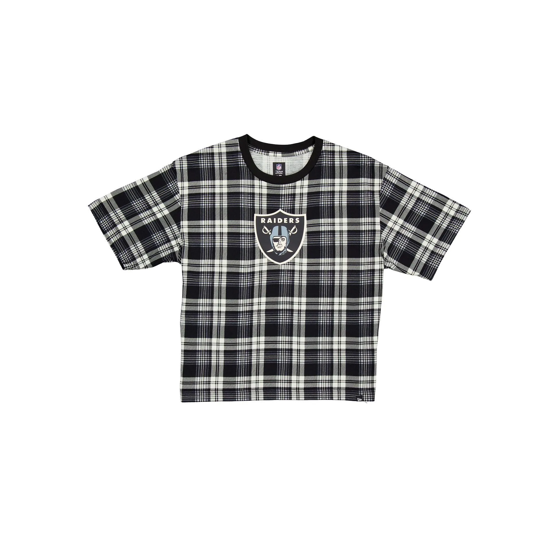 Las Vegas Raiders 3rd Down Plaid Women's T-Shirt sold by New Era