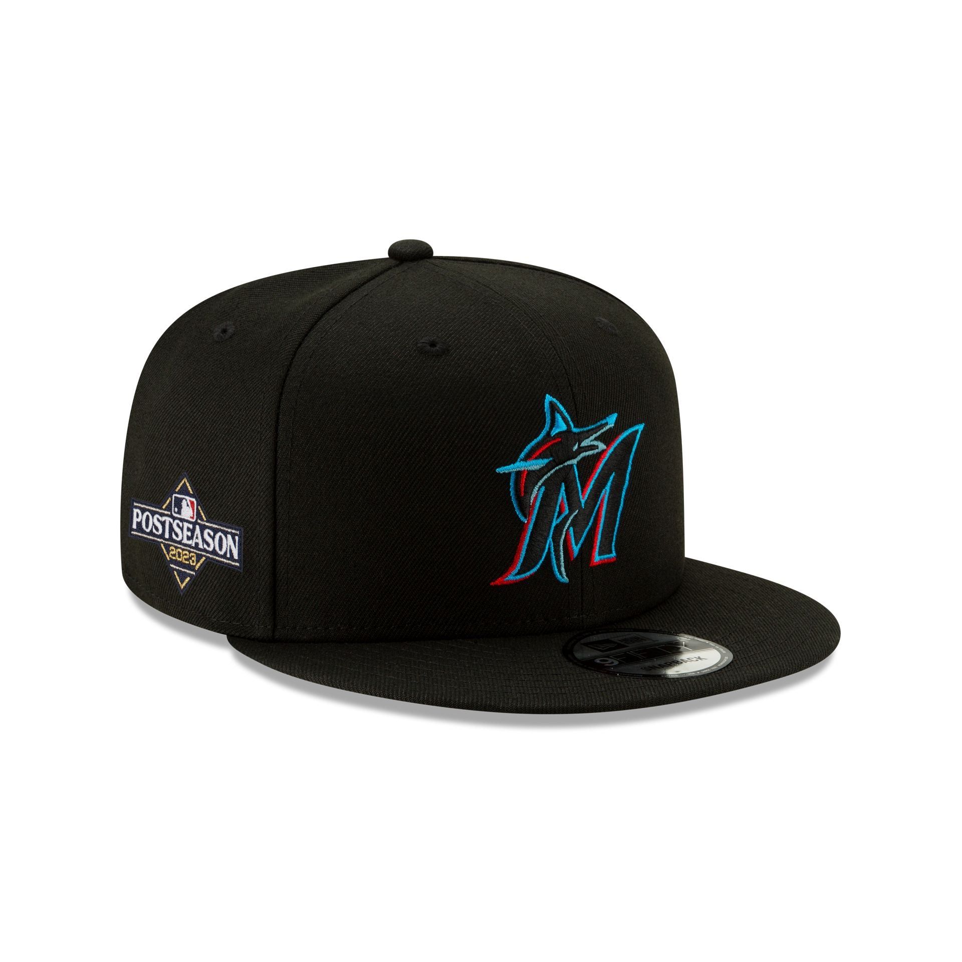 Miami Marlins 2023 Post Season Side Patch 9FIFTY Snapback Hat sold by New Era